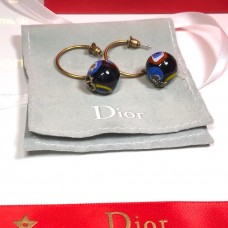 Retro Dior Tribales Wielokolorowy wisiorek kulkowy Damski mosiężny pszczoła Asymetryczne kolczyki CD Cena Ameryka