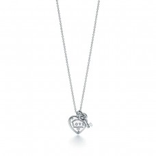 Naszyjnik Tiffany Return To 925 Silver Heart Lock Key dla kobiet