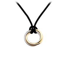 Wisiorek Trinity, średni, model 3-złote diamenty
