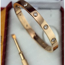 Bransoletka Cartier Love z różowego złota z 10 diamentami