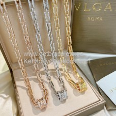 Naszyjnik Bvlgari B.Zero1 Rock z białego złota/różowego złota/żółtego złota z diamentami