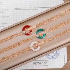 Bvlgari BVLGARI Bransoletka z podwójnym łańcuszkiem w kolorze różowego złota