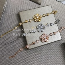 Bransoletki Bvlgari Divas Dream Flower z diamentami, białe złoto, żółte złoto i różowe złoto