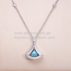 Naszyjnik Bvlgari Divas Dream z białego złota z diamentami i szafirami