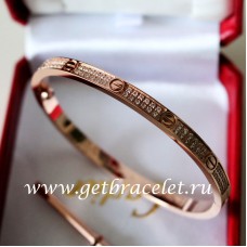 Bransoletka Cartier Love SM z różowego złota z diamentami
