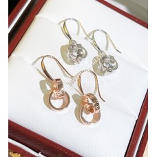 Kolczyki Cartier Love z haczykami w kolorze różowego złota/białego złota