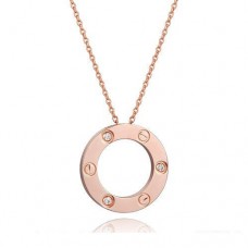 Naszyjnik Cartier Love z różowego złota z 3 diamentami