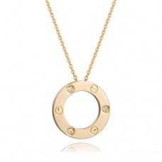 Naszyjnik Cartier Love z żółtego złota z 3 diamentami