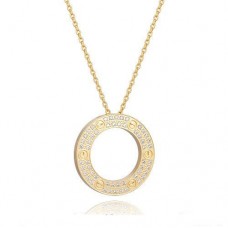 Naszyjnik Cartier Love w żółtym złocie z diamentami