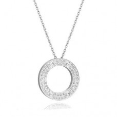 Naszyjnik Cartier Love z białego złota z diamentami
