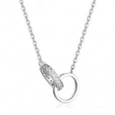 Naszyjnik Cartier Love z białego złota z diamentami
