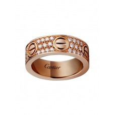 Pierścionek Cartier Love z 18-karatowego różowego złota z diamentami