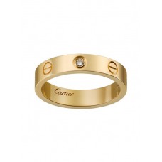 Obrączka ślubna Cartier Love z 18-karatowego żółtego złota z 1 diamentem
