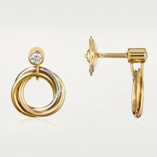 Kolczyki Cartier Trinity z białego złota/żółtego złota/różowego złota z diamentami