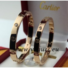 Bransoletka Cartier z różowego złota z 4 diamentami