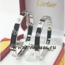  Bransoletka Cartier z białego złota z 4 diamentami