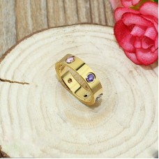 Cartier Love Ringv Żółte złoto Szafiry Granaty Ametyst