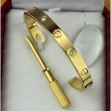 Bransoletka Cartier Semi-Open Love z żółtego złota z 4 diamentami