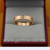 Pierścionek Cartier Love z różowego złota z 3 diamentami