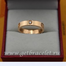 Pierścionek Cartier Love z różowego złota z 3 diamentami Pierścionek Cartier Love z różowego złota z 3 diamentami