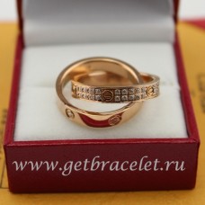 Pierścionek Cartier Love z różowego złota z diamentami