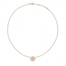 Wisiorek Christian Dior Rose Des Vents z różowego opal/turkusu, wysadzany ośmioramienną gwiazdą, damski naszyjnik z żółtego złota z diamentami