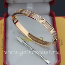 Bransoletka Cartier Love z diamentami w kolorze różowego złota