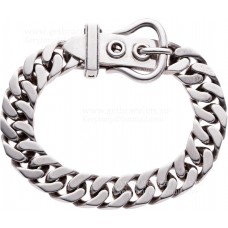 Bransoletka męska Hermes Boucle Sellier, duża, srebrna/różowozłota, prezent na Dzień Matki