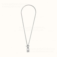 Wisiorek Hermes Cadenas Kelly w kolorze srebrnym