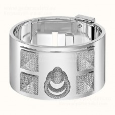 Bransoletka Hermes Collier de Chien z białego złota z diamentami Cena