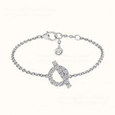 Bransoletka Hermes Finesse z białego złota z diamentami Paris Week Unique Women Jewelry