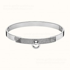 Bransoletka Hermes Kelly z diamentami, srebro/żółte złoto/różowe złoto, biżuteria z Anglii, wyprzedaż