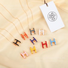 Naszyjnik Hermes POP Enamel H z żółtego złota/różowego złota/białego złota