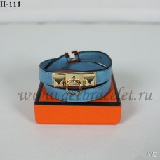 Bransoletka Hermes Rivale Double Wrap w kolorze niebiesko-złotym