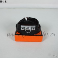 Bransoletka Hermes Rivale Double Wrap w kolorze czarno-srebrnym