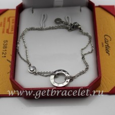 Bransoletka Cartier Love z białego złota z diamentami