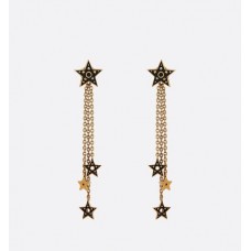Dior Or Ladies Black Star Charming Old Gold-tone Tassels Kolczyki Cena Malezja
