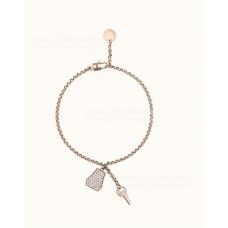 Bransoletka Hermes Kelly Clochette z różowego złota z diamentami, 17 cm, sklep w Wielkiej Brytanii
