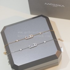 Bransoletka Messika Lucky z diamentami w kolorze różowego złota i białego złota