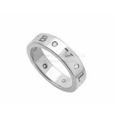 Pierścionek BVLGARI z białego złota z 7 diamentami