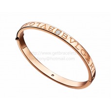 Bransoletka BVLGARI Bangle z różowego złota z diamentami Bransoletka BVLGARI Bangle z różowego złota z diamentami