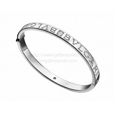 Bransoletka BVLGARI Bangle z białego złota z diamentami Bransoletka BVLGARI Bangle z białego złota z diamentami