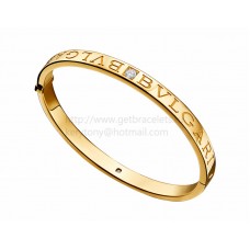 Bransoletka BVLGARI Bangle z żółtego złota z diamentami Bransoletka BVLGARI Bangle z żółtego złota z diamentami