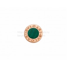 BVLGARI BVLGARI STWÓRZ SWOJĄ PARĘ Zestaw pojedynczych kolczyków z różowego złota z malachitem