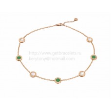 Naszyjnik BVLGARI BVLGARI z różowego złota z jadeitem i masą perłową