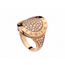 BVLGARI Pierścionek z różowego złota z diamentami AN854862