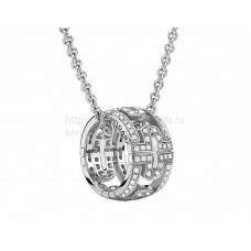 Wisiorek BVLGARI Parentesi z białego złota z diamentami