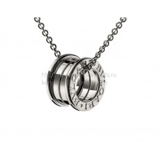 Wisiorek Bvlgari B.zero1 z białego złota z łańcuszkiem
