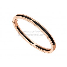 Bransoletka Bvlgari B.zero1 Bangle z różowego złota i czarnego cermetu
