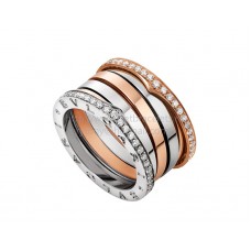 Bransoletka Bvlgari B.zero1 Bangle z różowego złota i szarego cermetu
